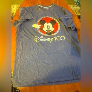 Disney 100 Blue Tee with Mickey Design